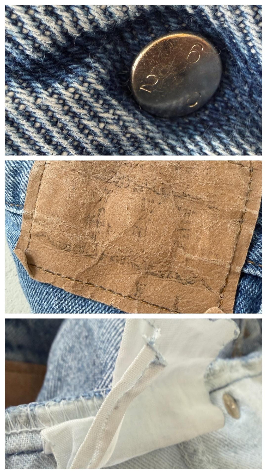 Vintage Levis Orange Tab Dad Jeans W29 W30 - 80s Made in Belgium Distressed Light Blue