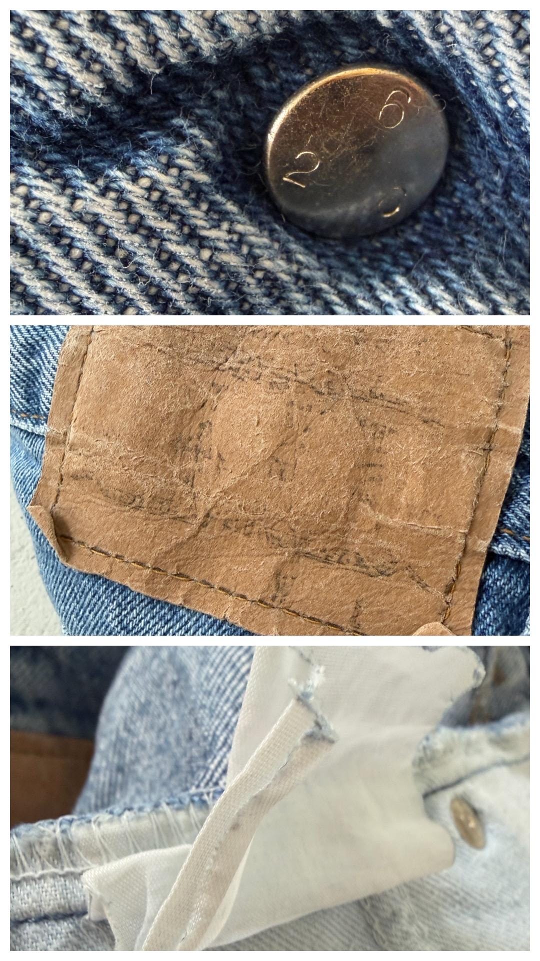 Vintage Levis Orange Tab Dad Jeans W29 W30 - 80s Made in Belgium Distressed Light Blue