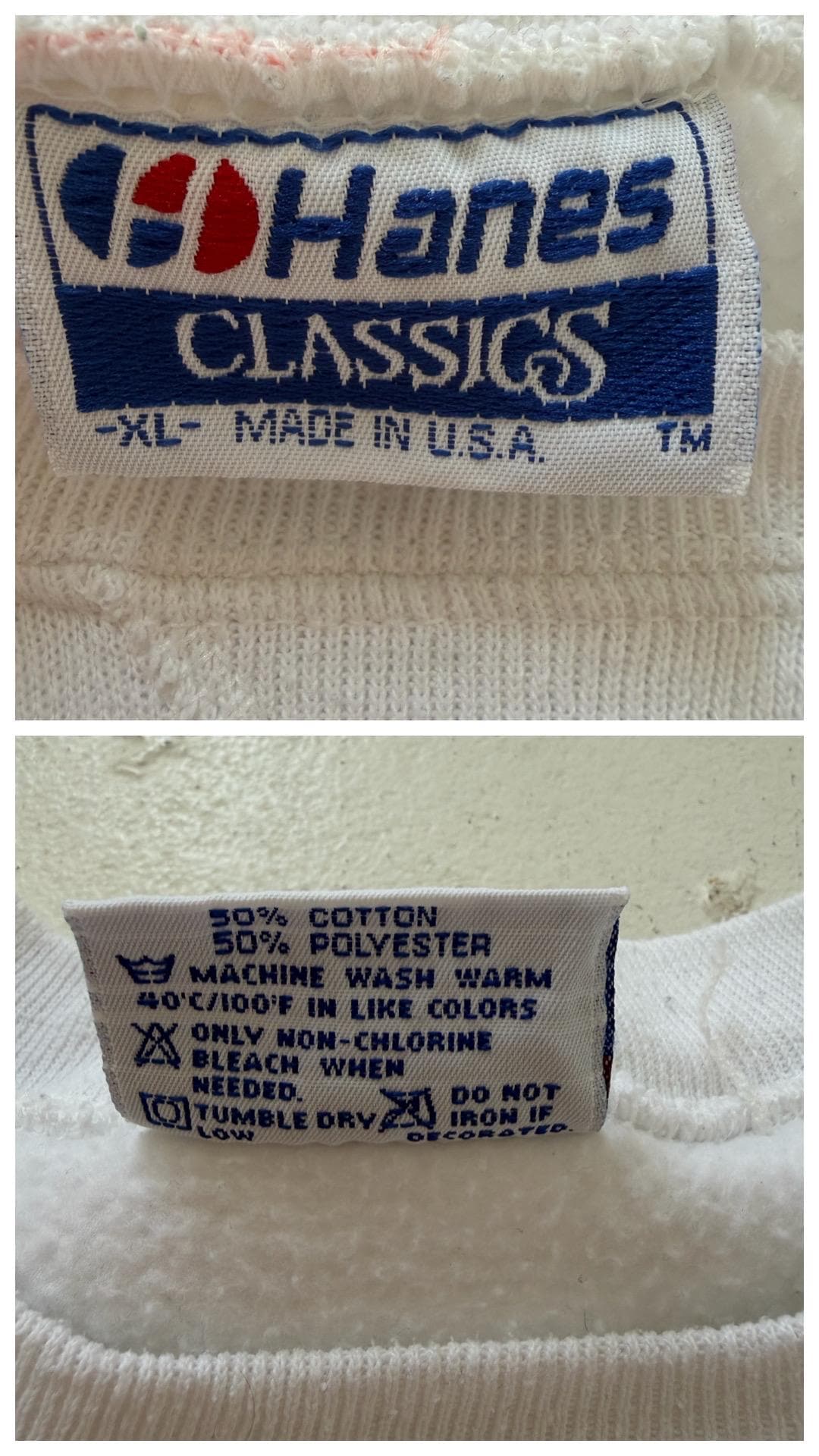 Hanes Sweatshirt 80s 90s Vintage Sunbird Athletics XL Made in USA Sweater Off White Crewneck Campus Sportswear