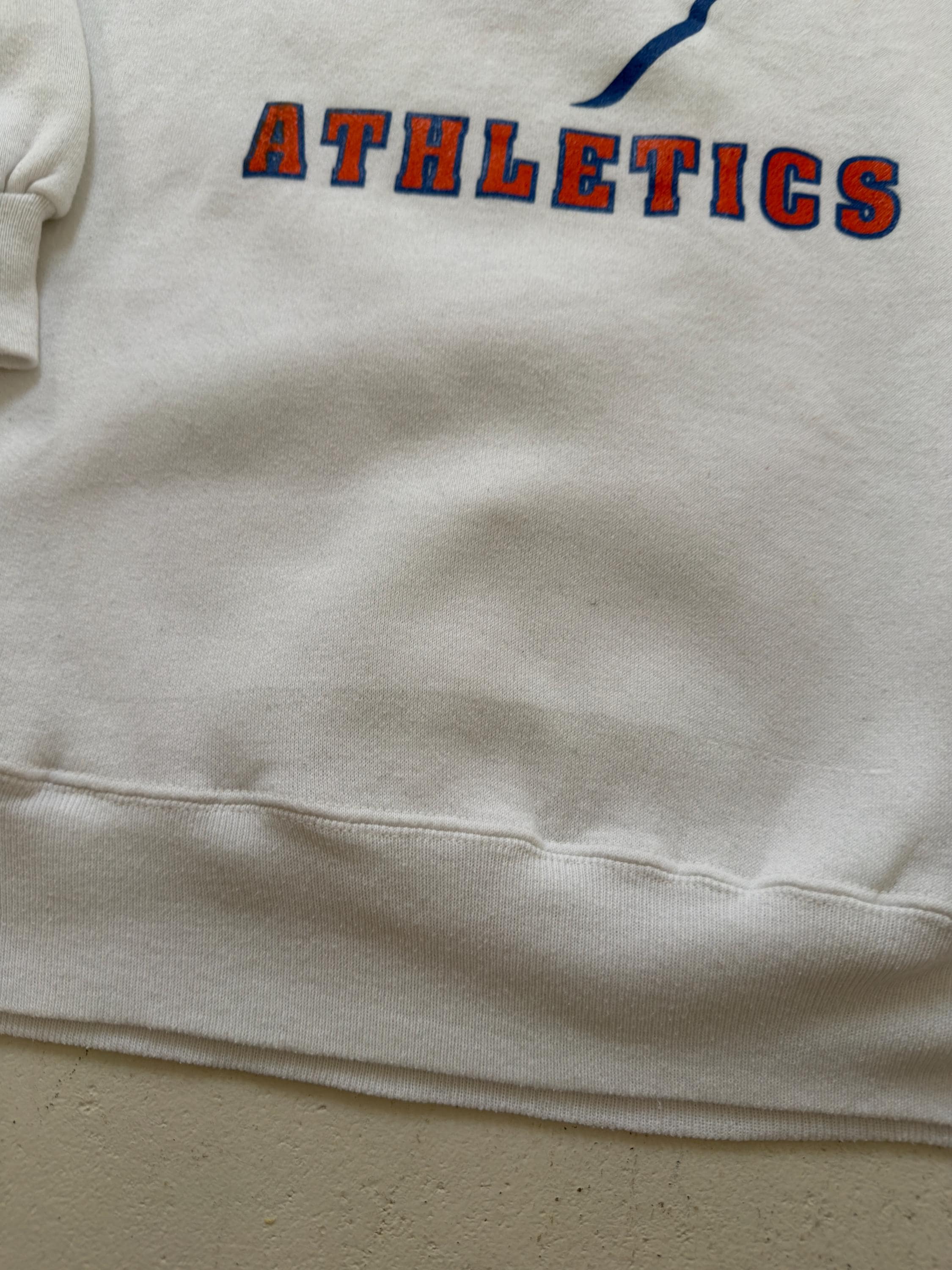 Hanes Sweatshirt 80s 90s Vintage Sunbird Athletics XL Made in USA Sweater Off White Crewneck Campus Sportswear