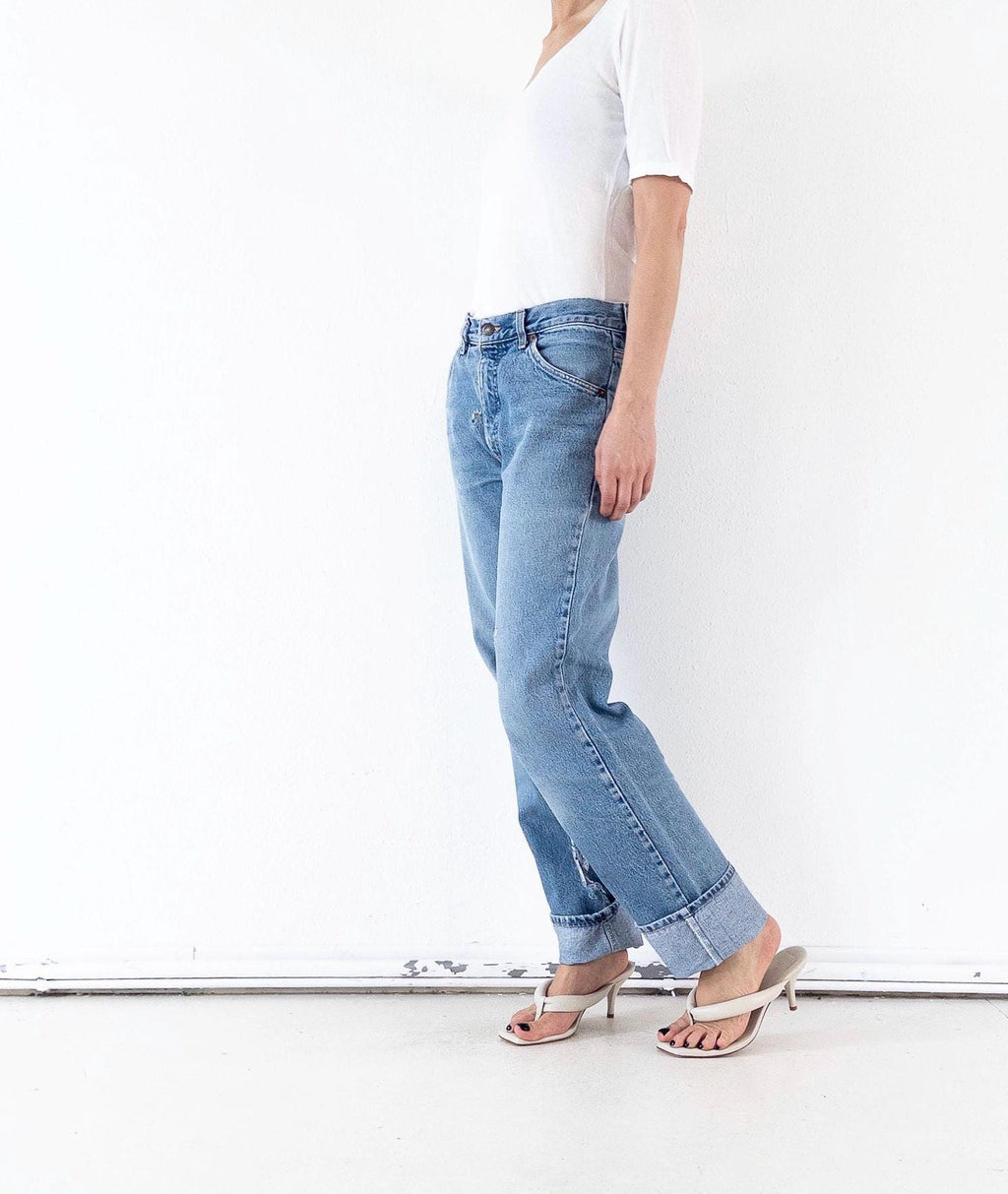 Vintage Levis Orange Tab Dad Jeans W29 W30 - 80s Made in Belgium Distressed Light Blue