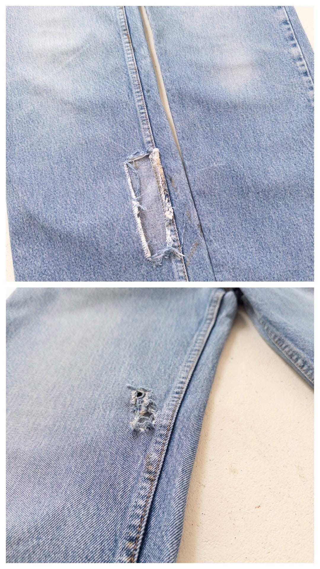 Vintage Levis Orange Tab Dad Jeans W29 W30 - 80s Made in Belgium Distressed Light Blue