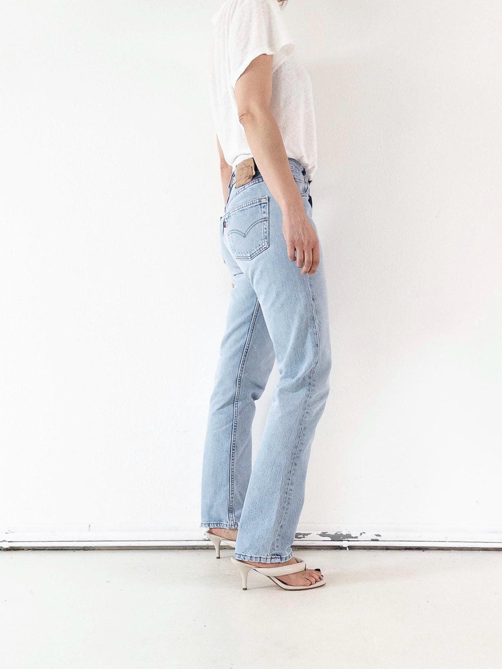 Levis 501 Jeans W28-29 L33 90s Vintage Made in USA Light Blue 501 Denim 1997