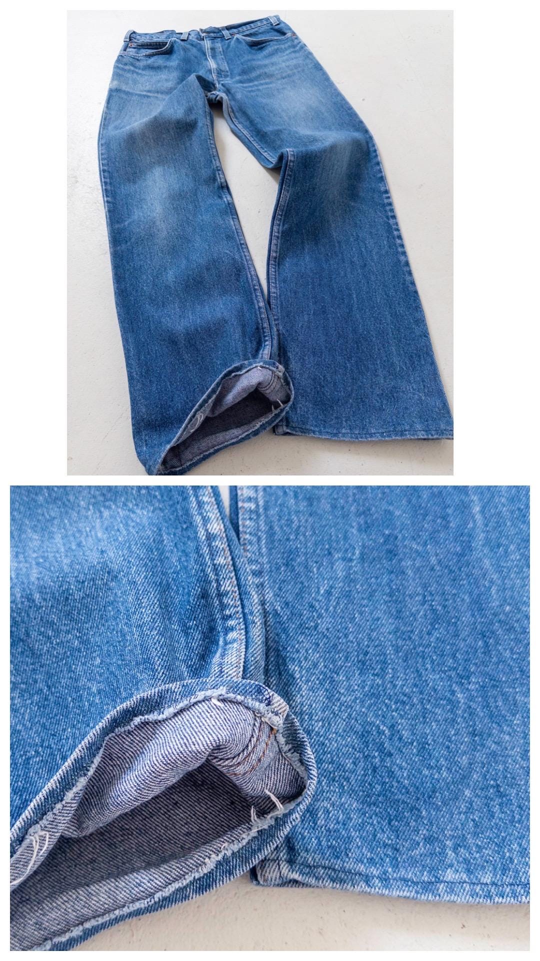 Levis 630 Cigarette Jeans W30 L33 Orange Tab 80s Vintage Made in Belgium Faded Blue Orange Tab Denim 1984