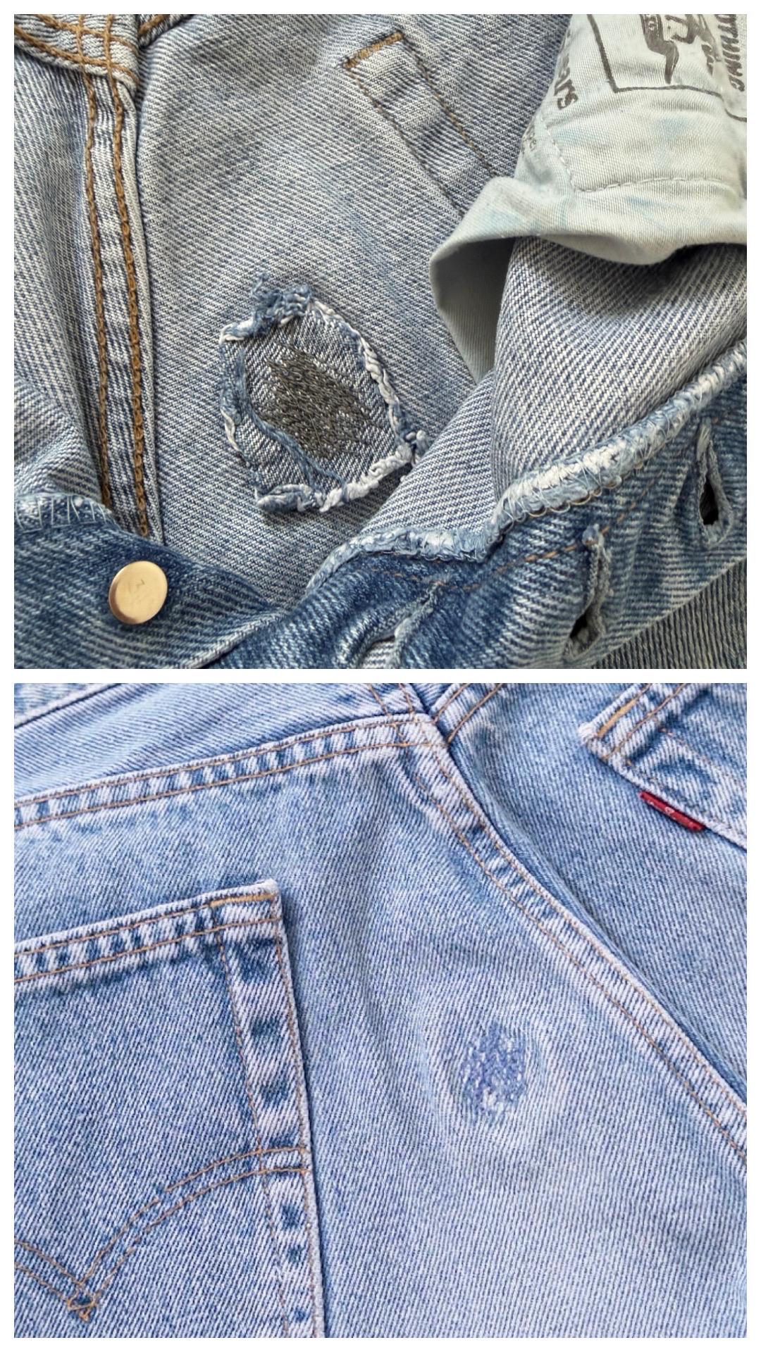 Levis 510 Jeans W29 W30 80s Vintage Light Blue Wash Button Fly Denim Made in UK