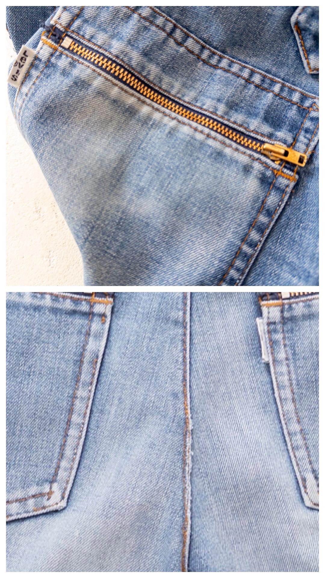 80s Vintage Levis Jeans W27 L30 White Tab Faded Mid Blue Denim Mom Fit Made in Belgium 1980