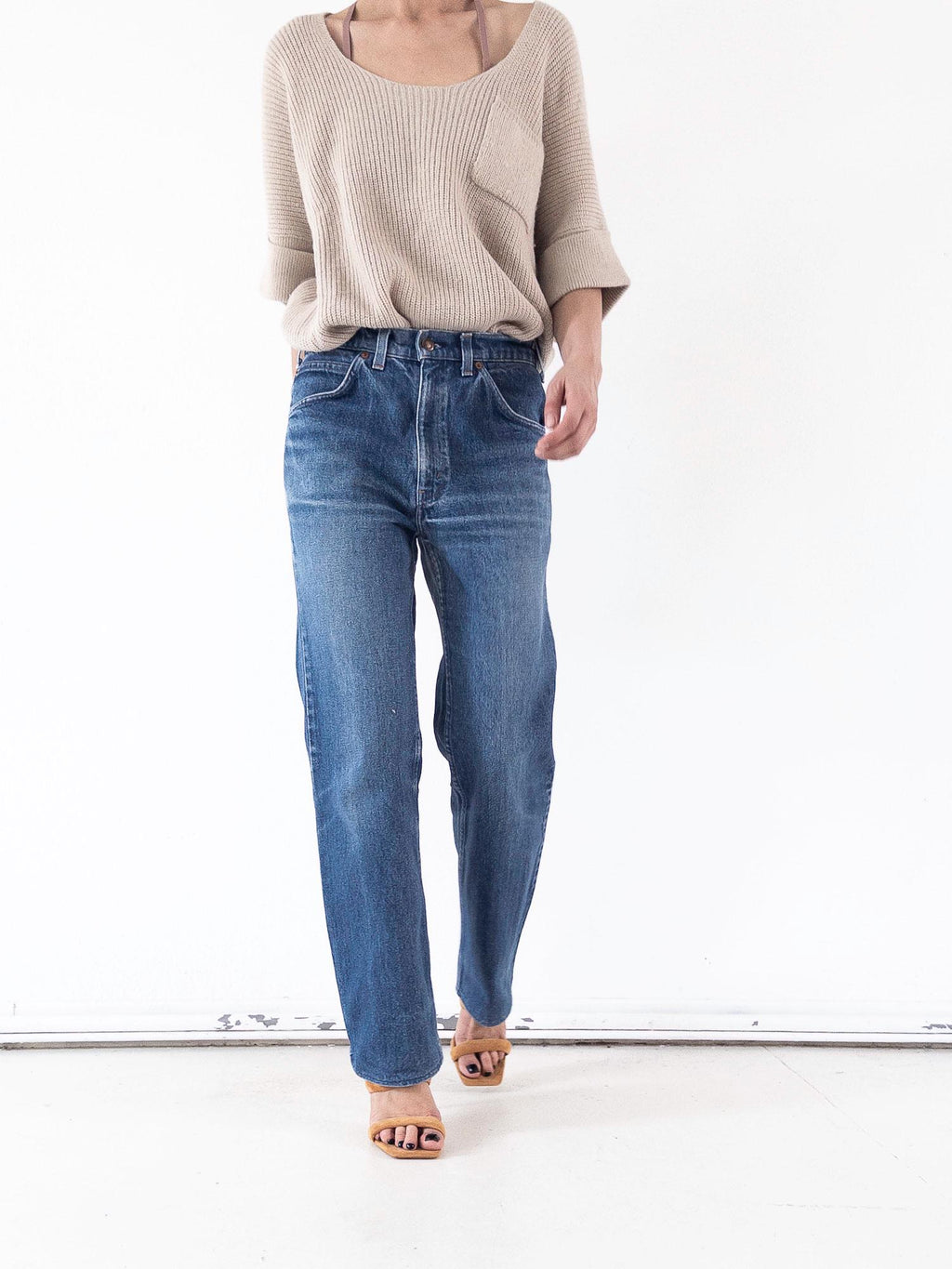 Levis 630 Cigarette Jeans W30 L33 Orange Tab 80s Vintage Made in Belgium Faded Blue Orange Tab Denim 1984