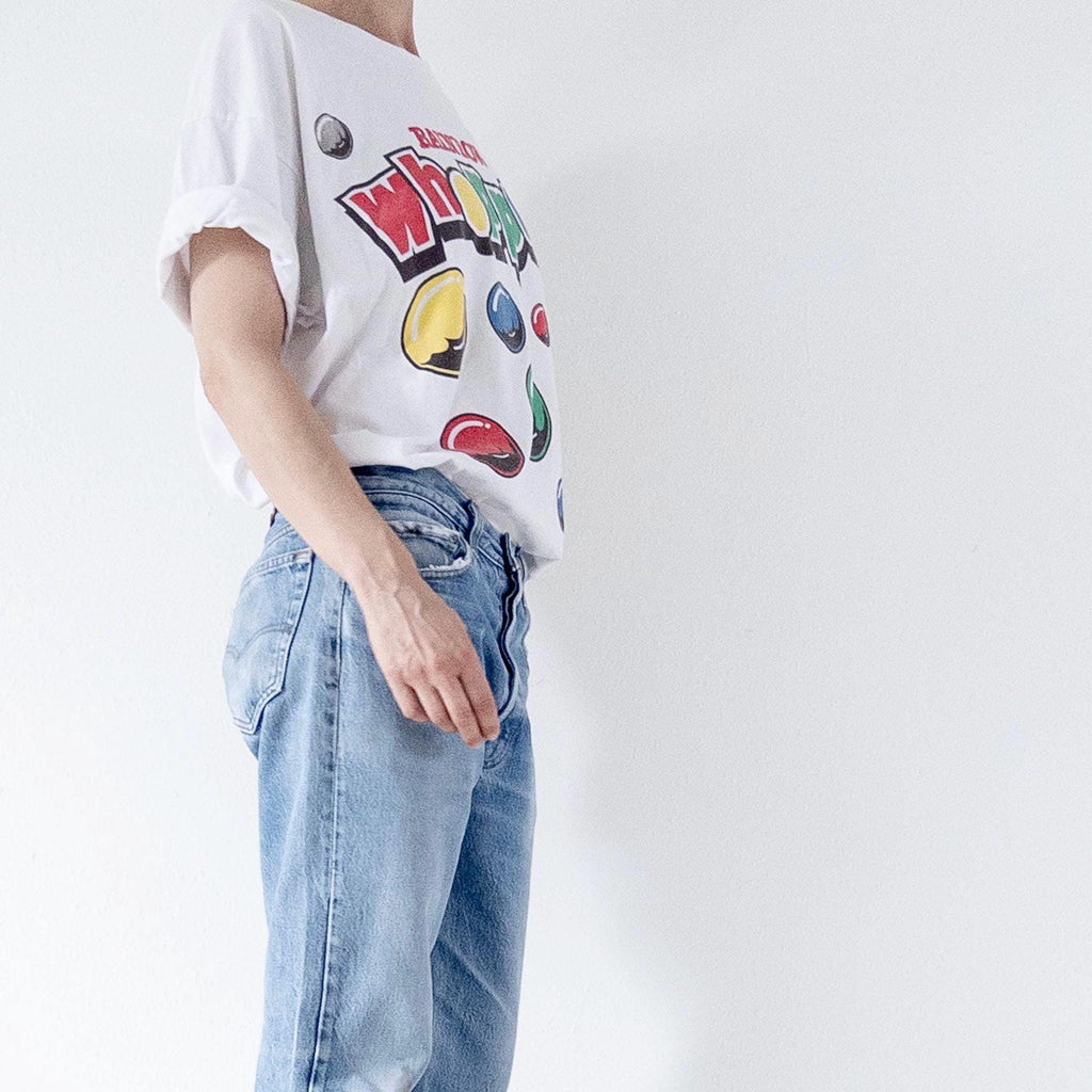 Gr. L T-Shirt Rainbow Whoppers Candy Graphic Single Stitch 90s Vintage Spoof Tee