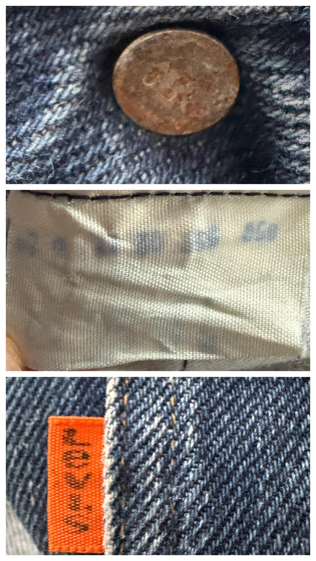 Levis Jeans W27-28 70s 80s Vintage Faded Dark Blue Orange Tab Cigarette Jeans