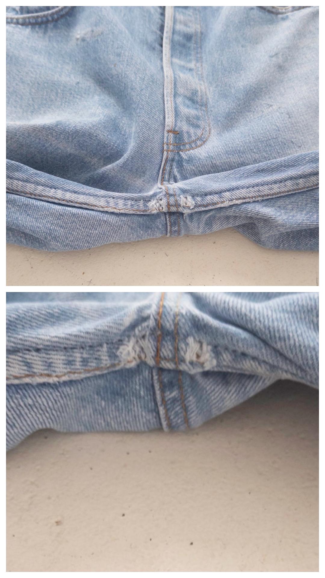 Levis 501 Jeans W31 W32 L32 80s Vintage Made in USA Paint Splattered Light Wash Denim 1986