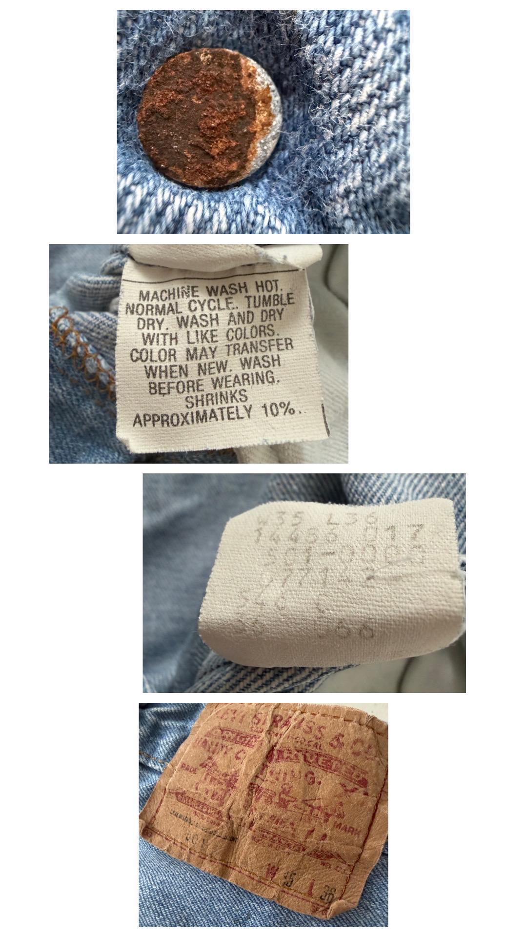 Levis 501 Jeans W31 W32 L32 80s Vintage Made in USA Paint Splattered Light Wash Denim 1986