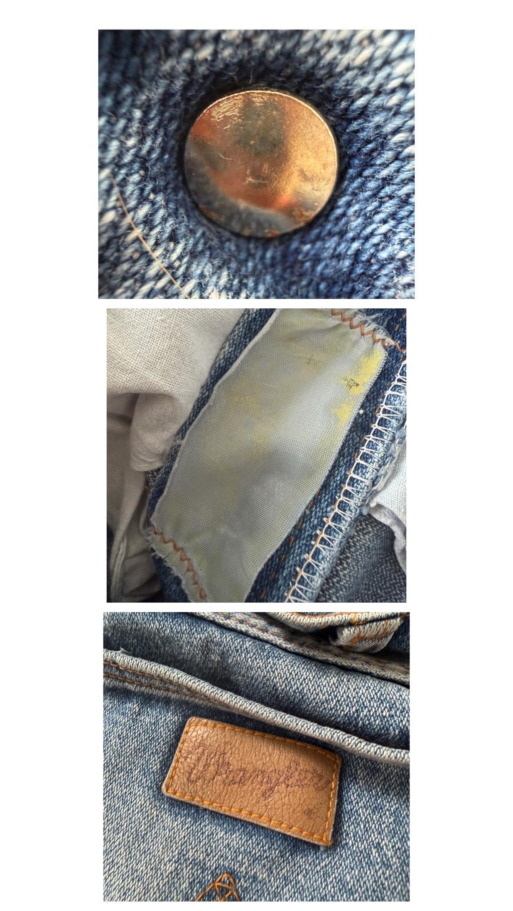 Wrangler Jeans W30 L34 80s Vintage Faded Mid Blue Straight Leg Denim Made in USA
