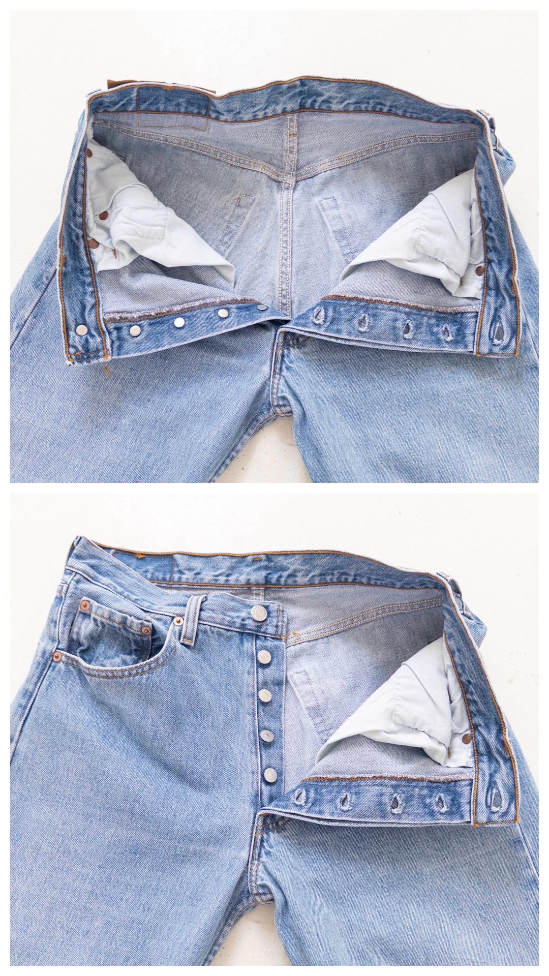 Levis 501 Jeans W30/31 L36 1995 Mid Blue Boyfriend Denim Made in USA 90s Vintage
