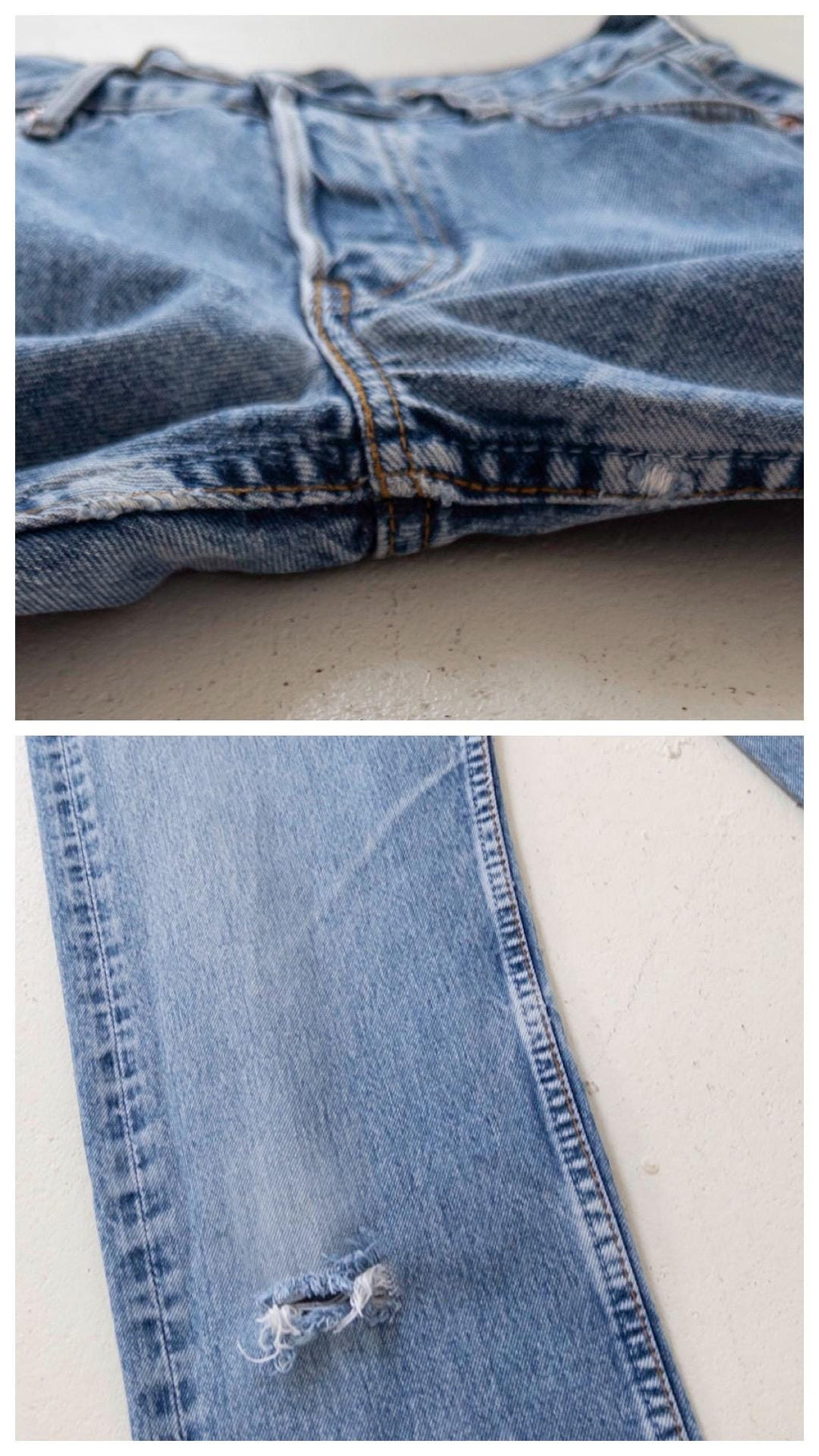 Levis 517 Jeans W26 90s Vintage Mid Blue Button Fly Distressed Denim 1994