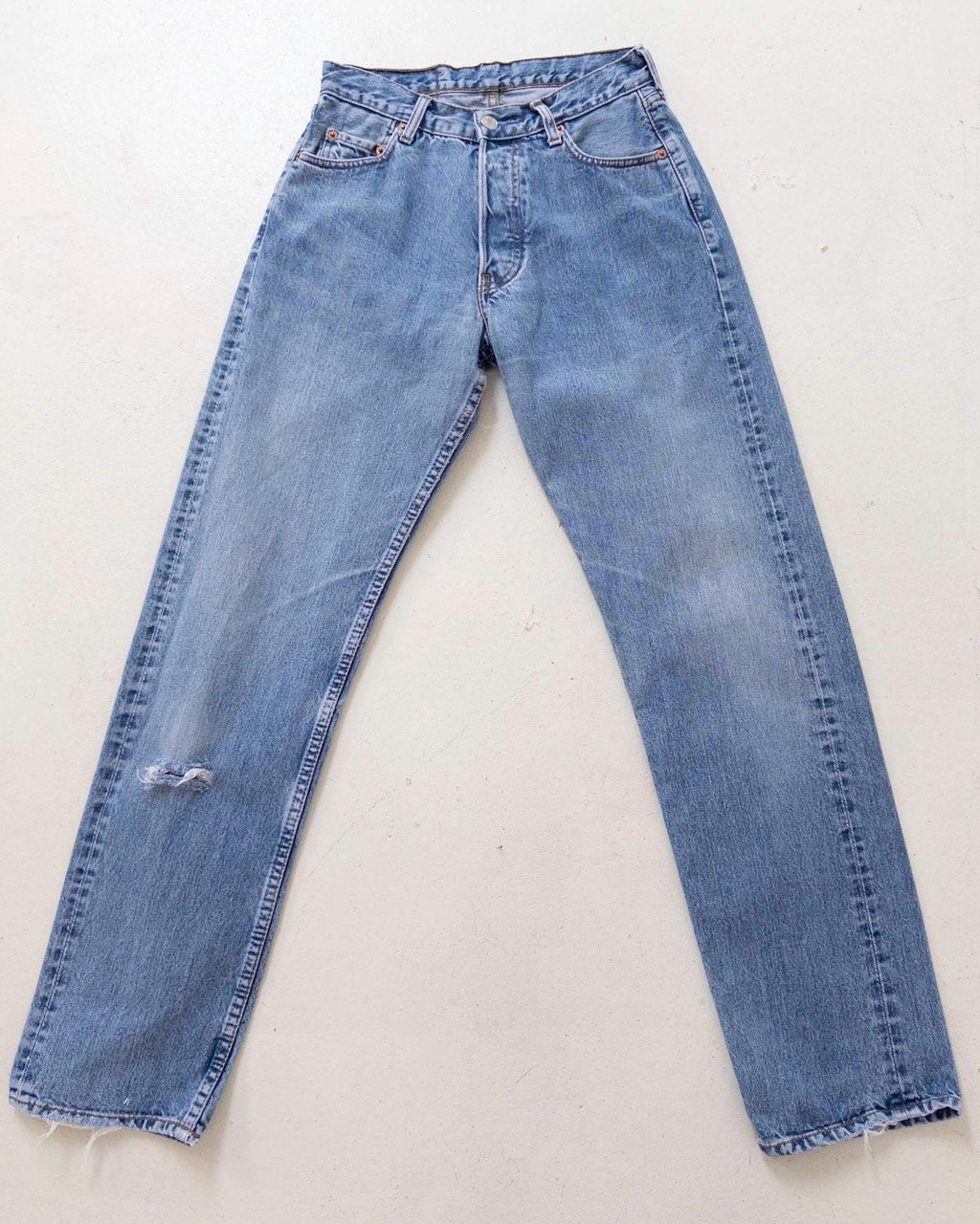 Levis 517 Jeans W26 90s Vintage Mid Blue Button Fly Distressed Denim 1994