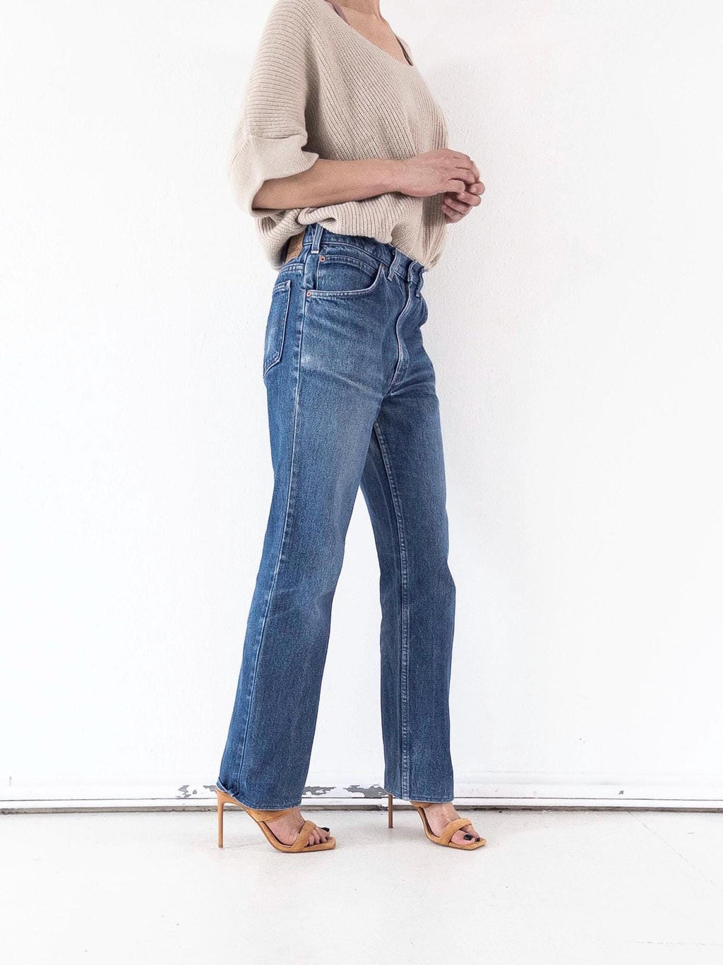Levis 630 Cigarette Jeans W30 L33 Orange Tab 80s Vintage Made in Belgium Faded Blue Orange Tab Denim 1984