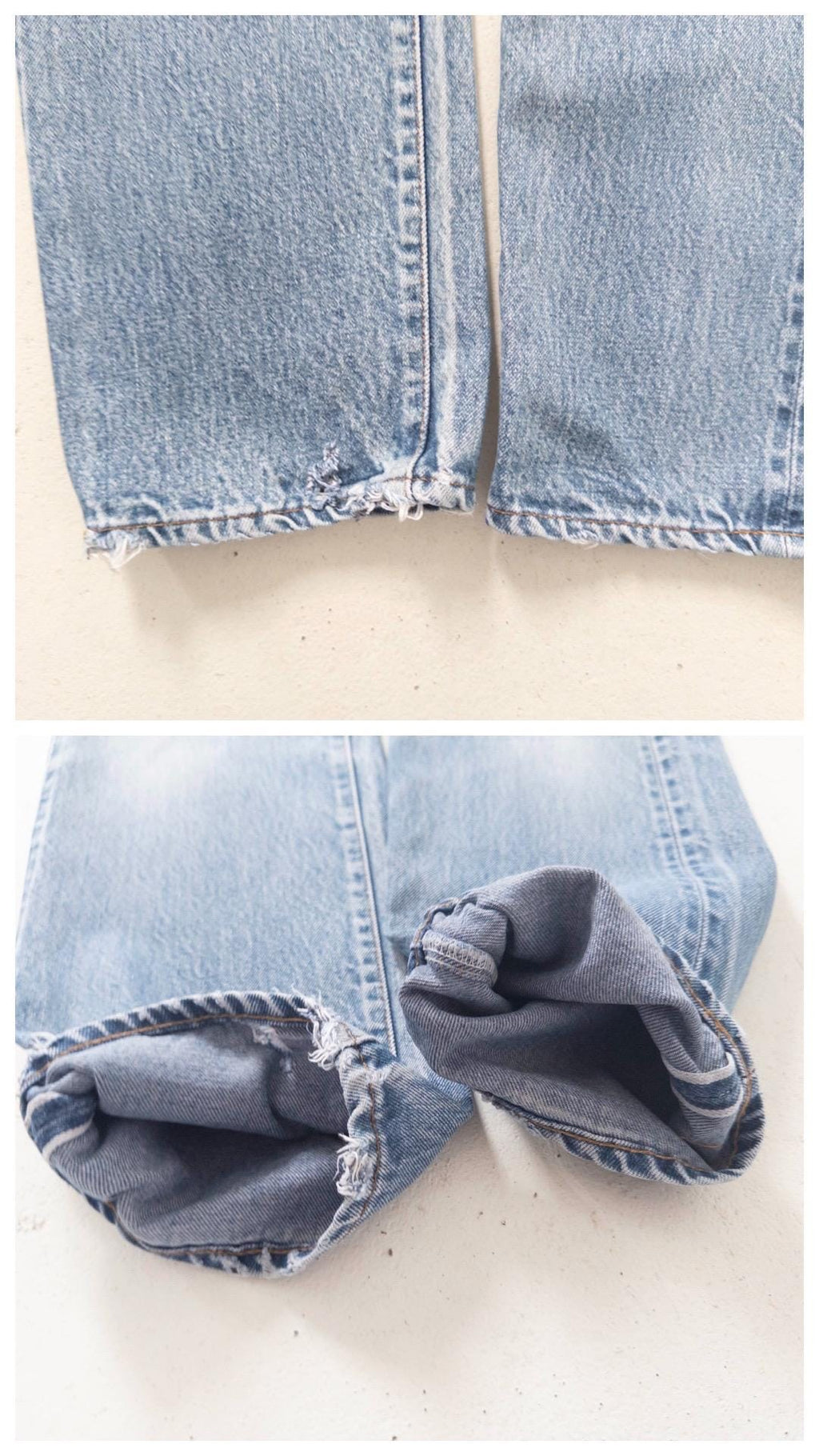 Levis 501 Selvedge Redline Jeans W26 L31 80s Vintage Made in USA Button 555 Faded Mid Blue Denim 1981
