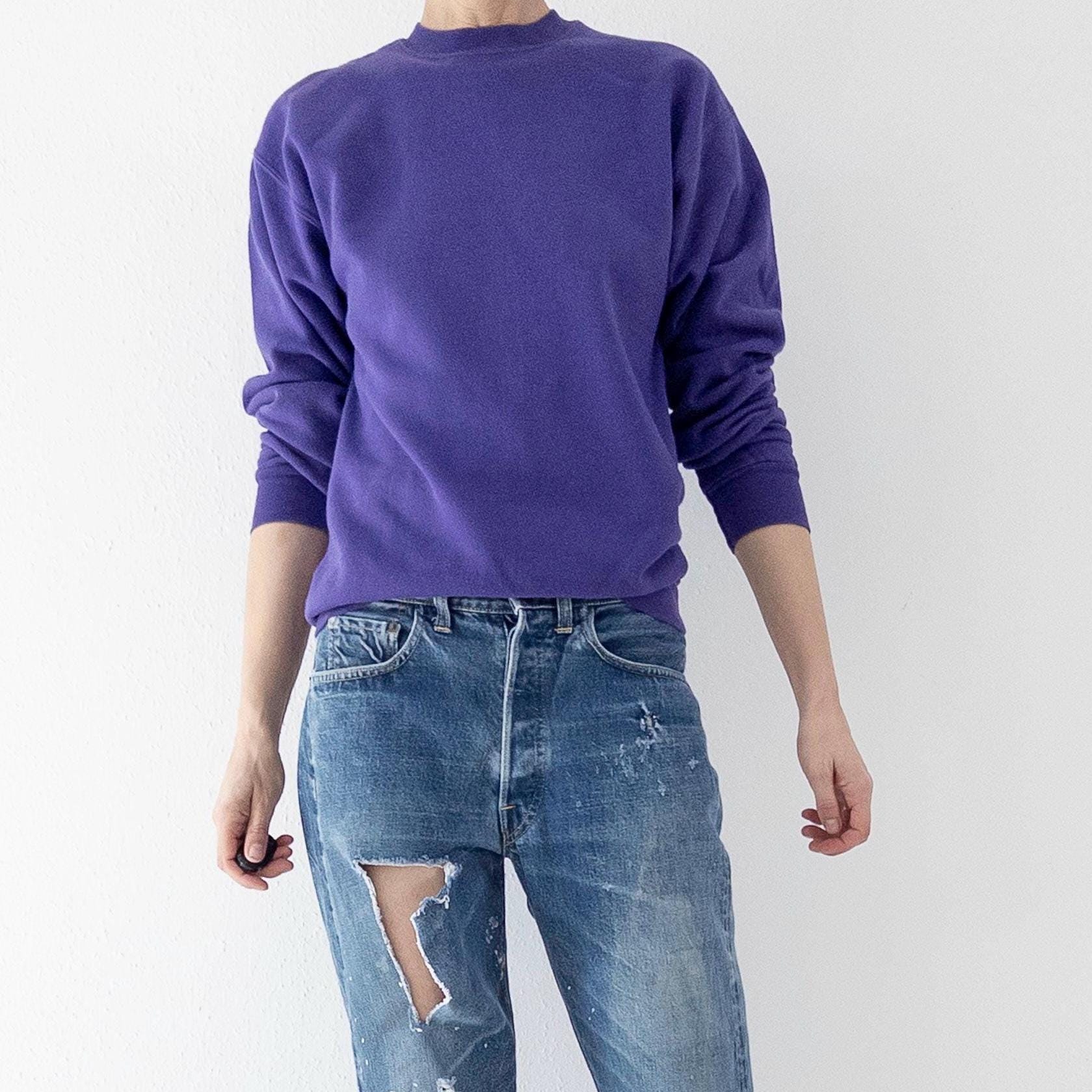 90s Vintage Hanes ComfortBlend Purple Crewneck XS
