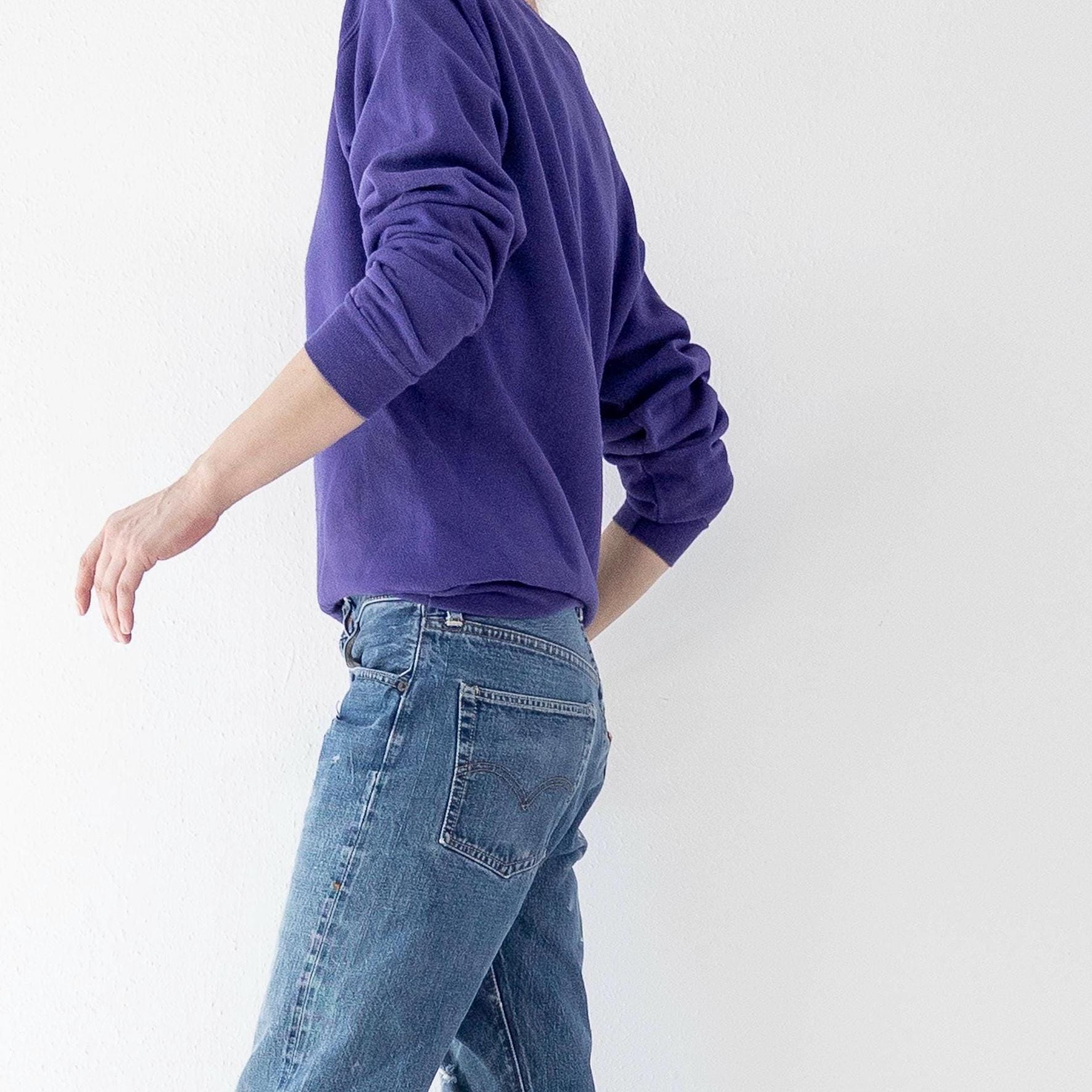 90s Vintage Hanes ComfortBlend Purple Crewneck XS