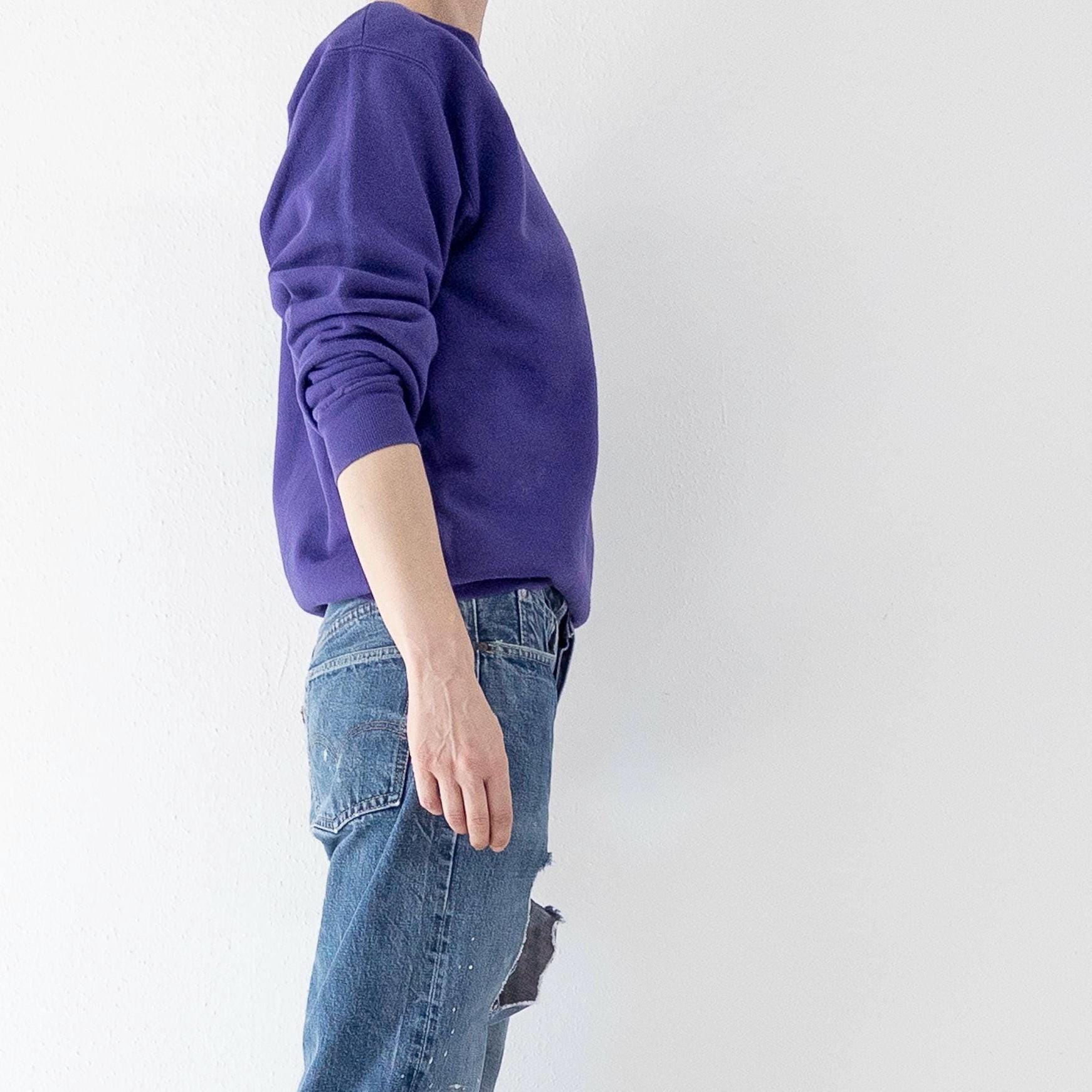 90s Vintage Hanes ComfortBlend Purple Crewneck XS