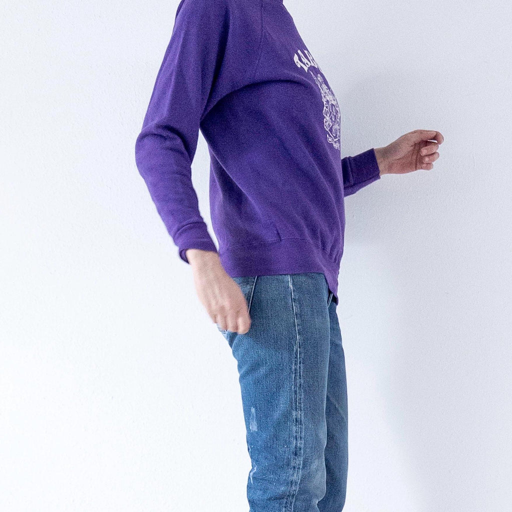 Collegiate Pacific Raglan Sweater Tabor Academy XS S 60s 70s Vintage Purple Raglan Crewneck Made in USA