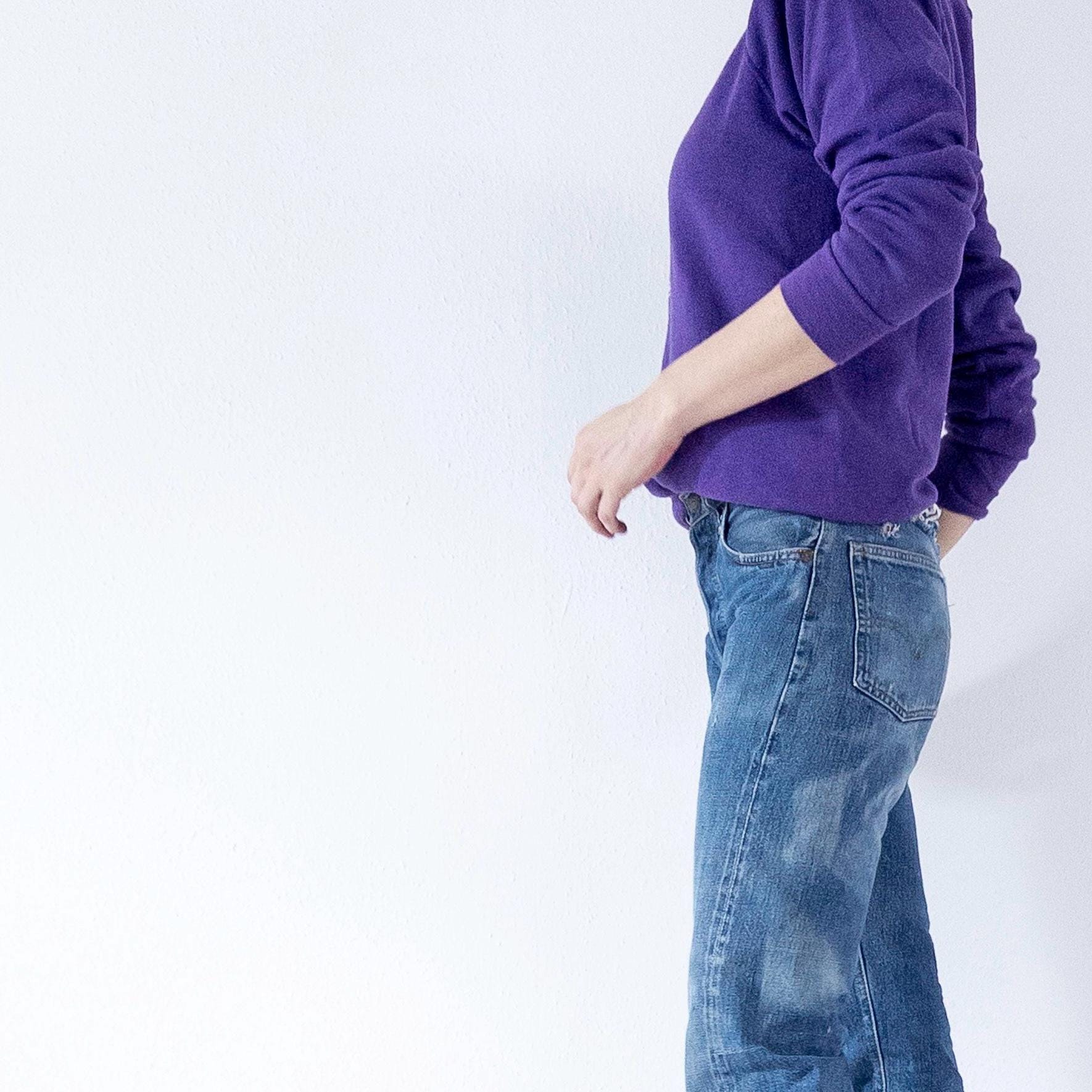 Collegiate Pacific Raglan Sweater Tabor Academy XS S 60s 70s Vintage Purple Raglan Crewneck Made in USA