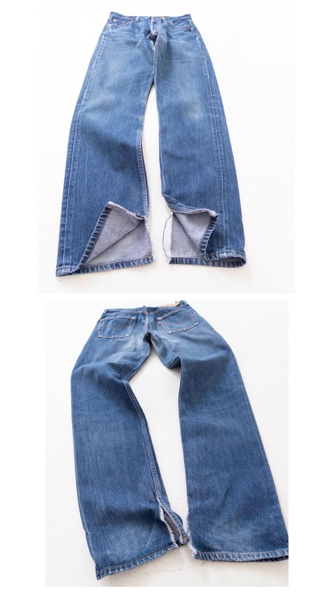 Levis 501 Jeans W28 Dark Blue Faded 90s Vintage Denim Made in Poland