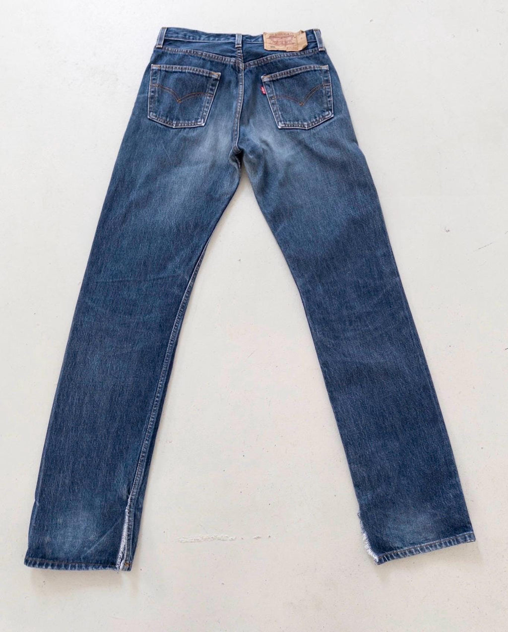Levis 501 Jeans W28 Dark Blue Faded 90s Vintage Denim Made in Poland