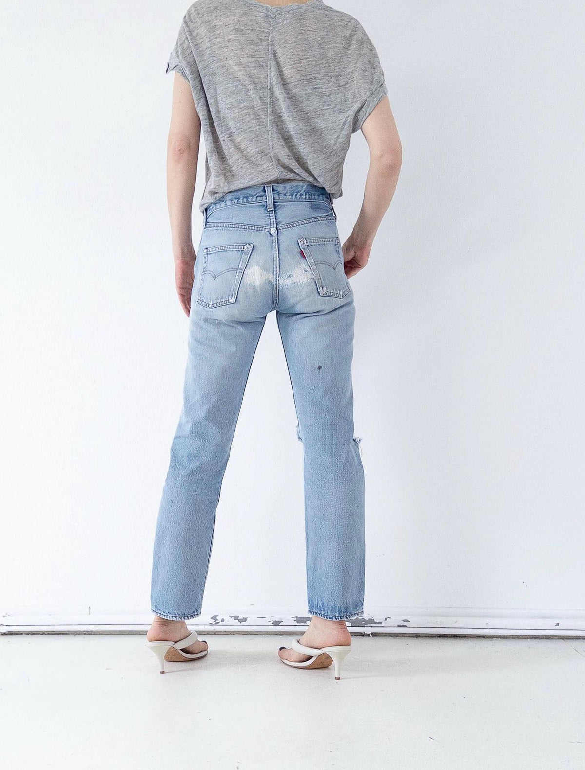 W27 Levis 501 Selvedge 80s Vintage Made in USA