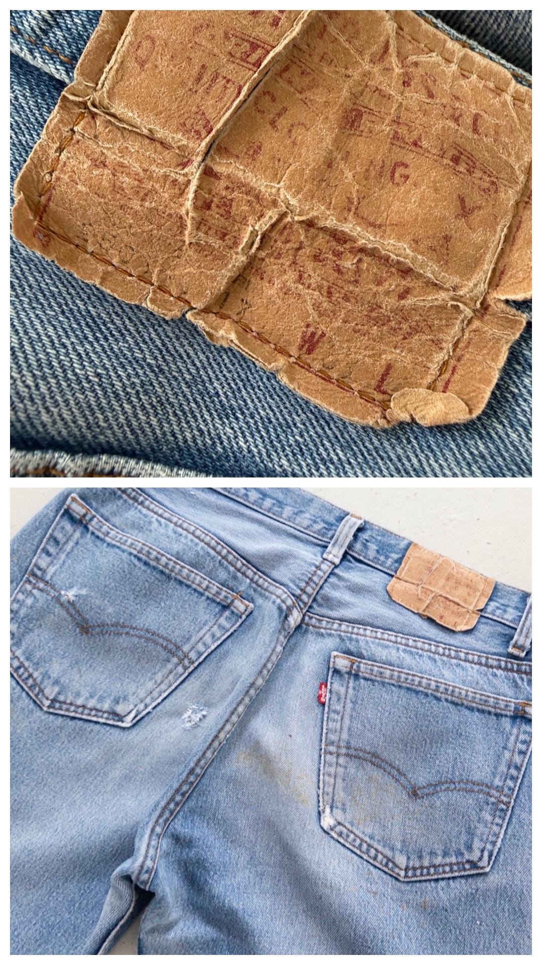 Levis 501 Jeans W30 L32 80s Vintage Made in USA Paint Splattered Thrashed Faded Mid Wash Denim 1987