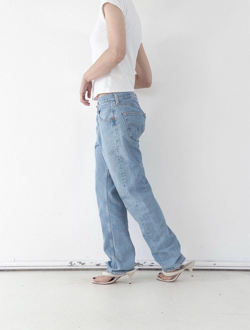 Vintage Levis 501 | W31/32 L33 | Made in USA 1997 | Paint Splattered Denim | 90s Boyfriend Jeans