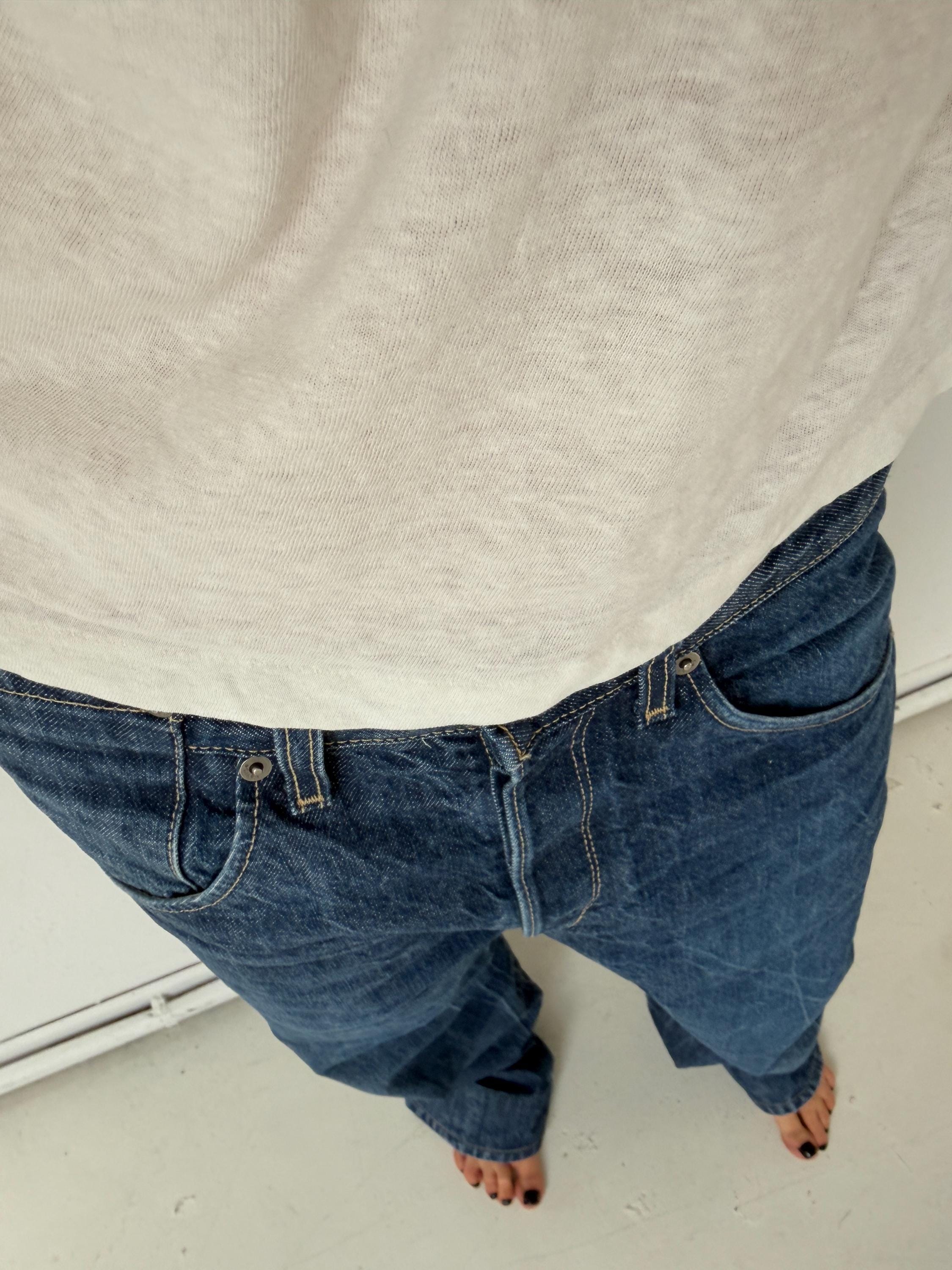 Levis Engineered Jeans W31 W34 Y2K Vintage Dark Blue Wash Button Fly Denim Made in Poland 2000