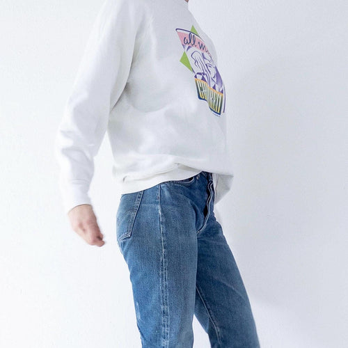 Fruit of the Loom Raglan Sweatshirt All my Children 80s Vintage M Made in USA Weißer Graphic Crewneck Sweater
