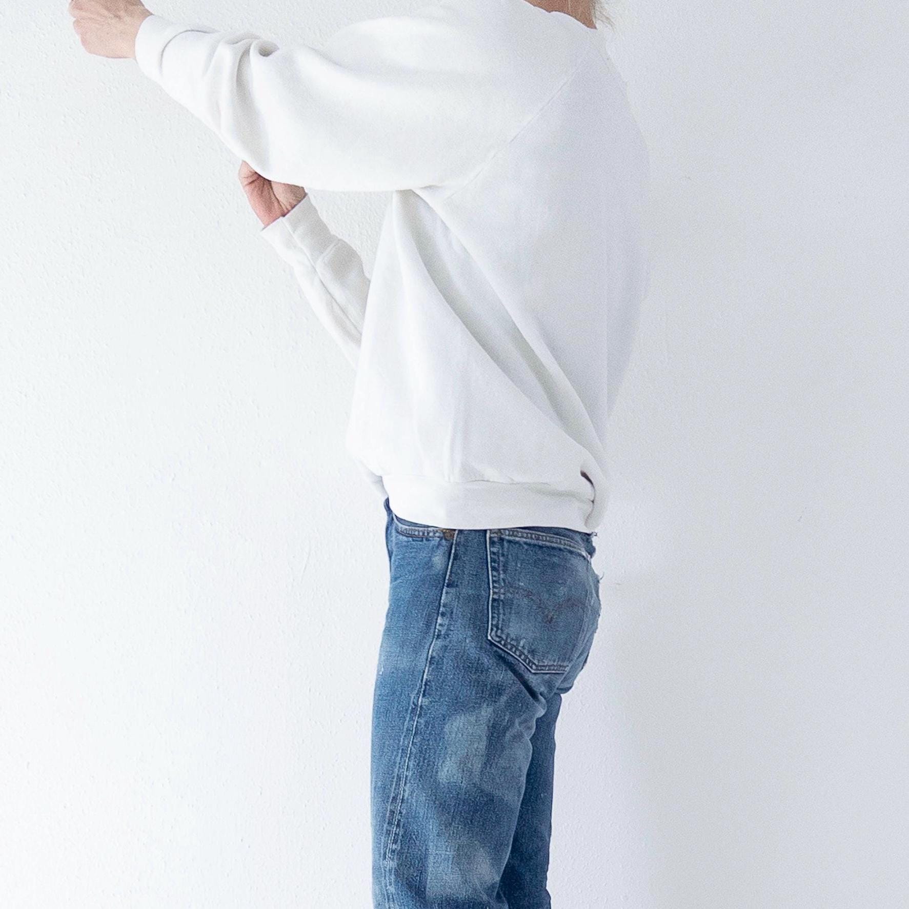Fruit of the Loom Raglan Sweatshirt All my Children 80s Vintage M Made in USA Weißer Graphic Crewneck Sweater