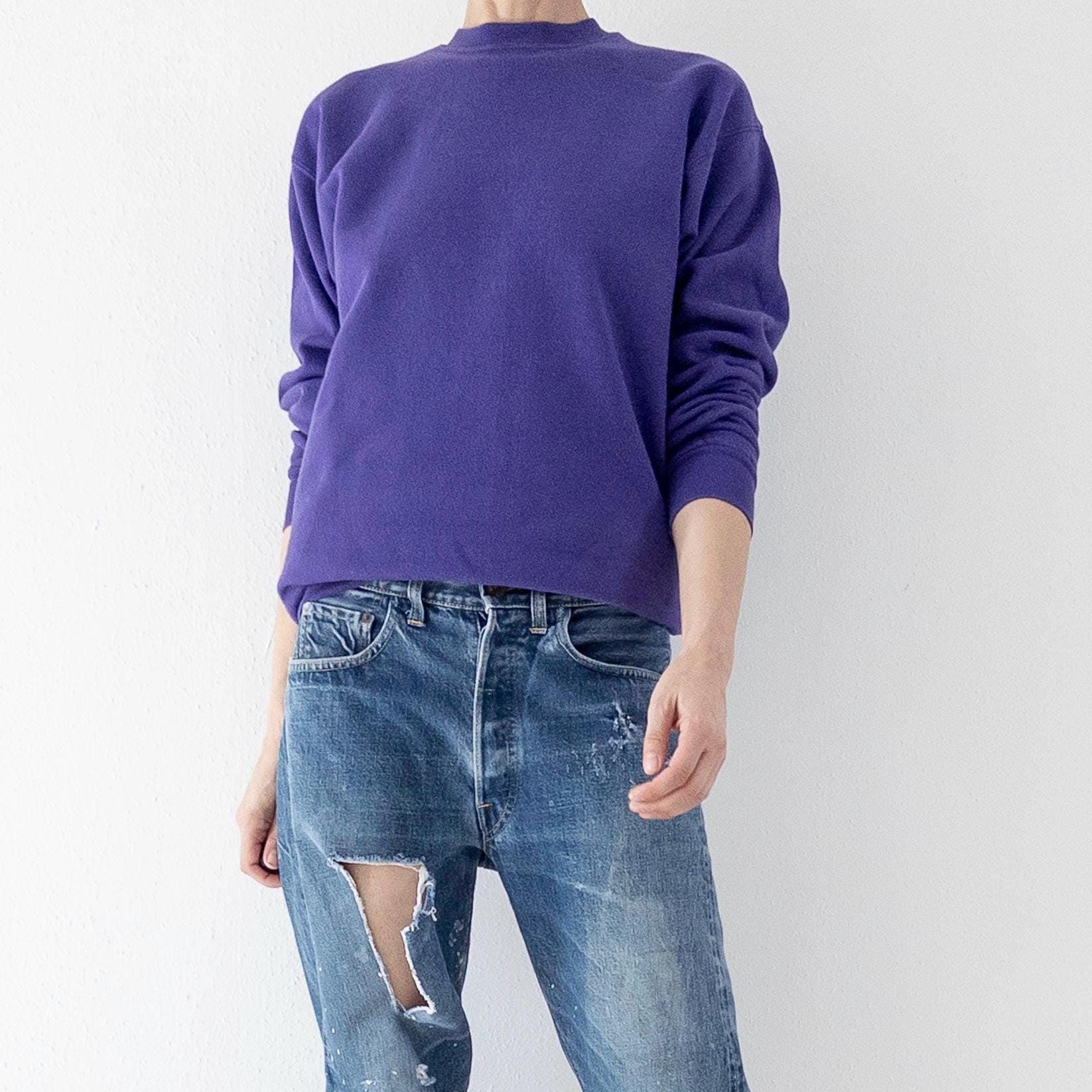 90s Vintage Hanes ComfortBlend Purple Crewneck XS