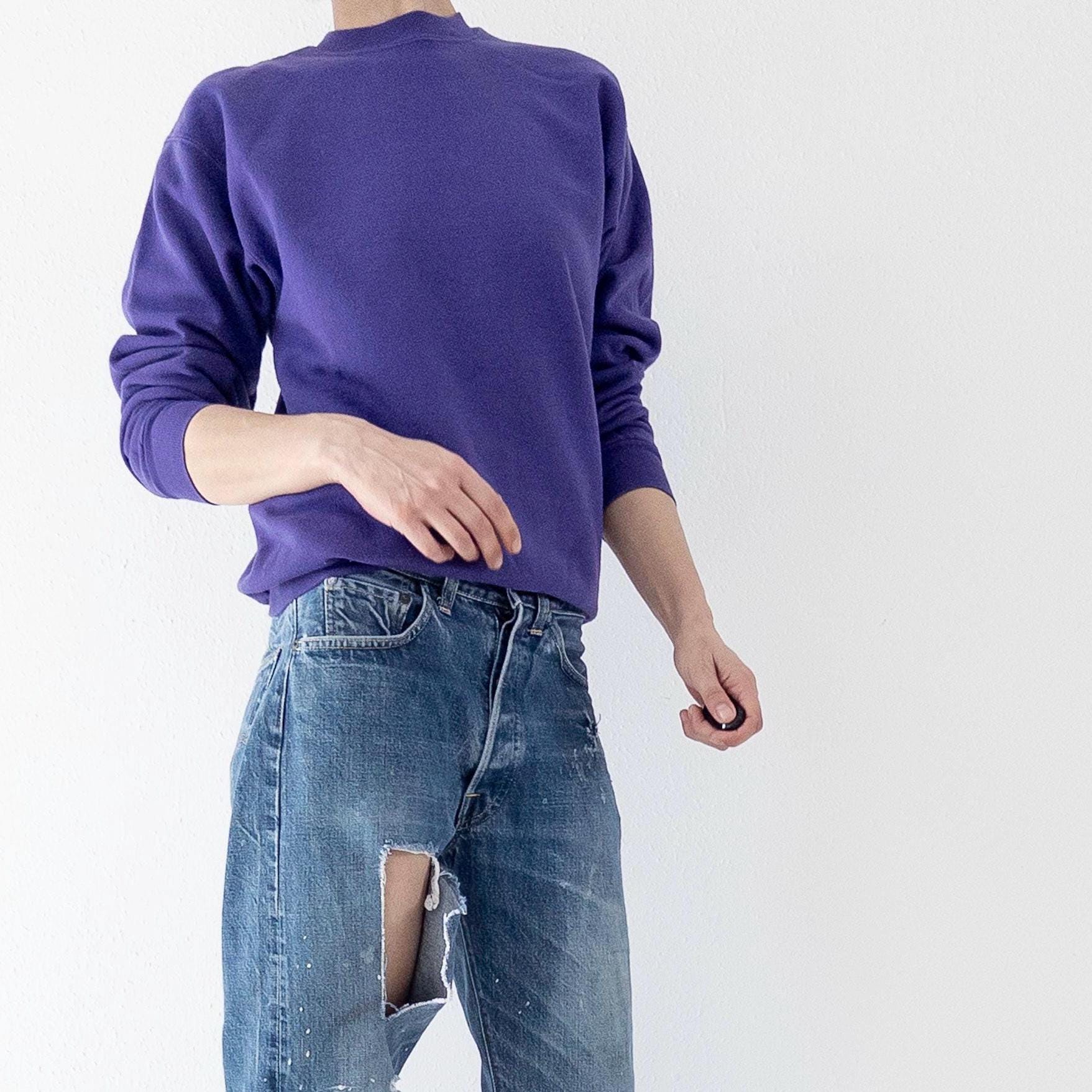 90s Vintage Hanes ComfortBlend Purple Crewneck XS