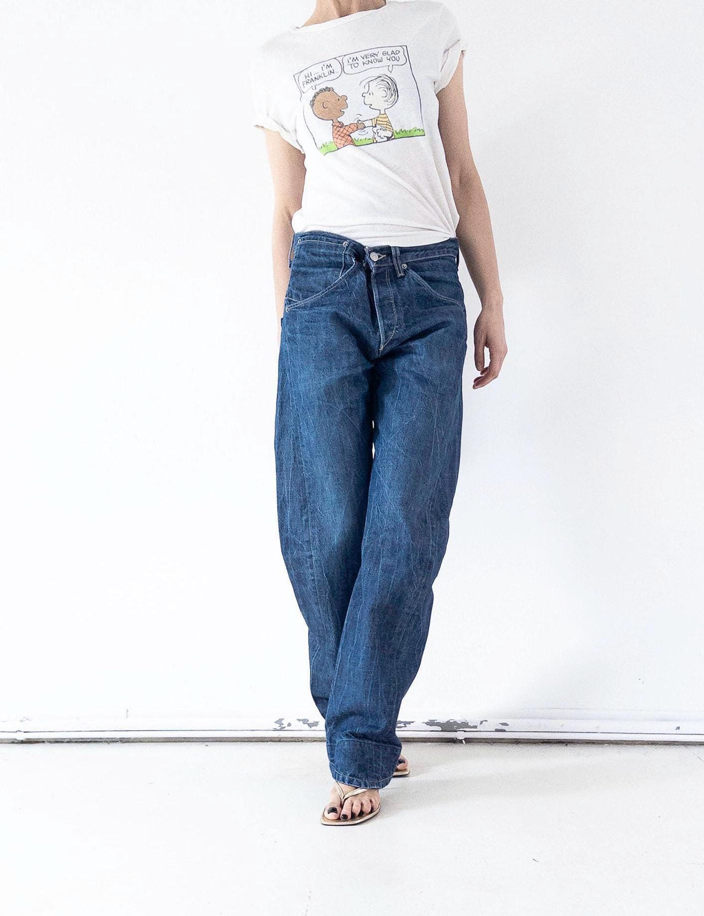 Levis Engineered Jeans W31 W34 Y2K Vintage Dark Blue Wash Button Fly Denim Made in Poland 2000