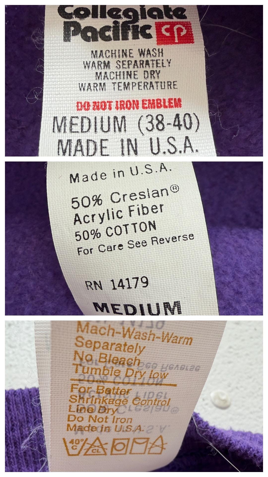 Collegiate Pacific Raglan Sweater Tabor Academy XS S 60s 70s Vintage Purple Raglan Crewneck Made in USA