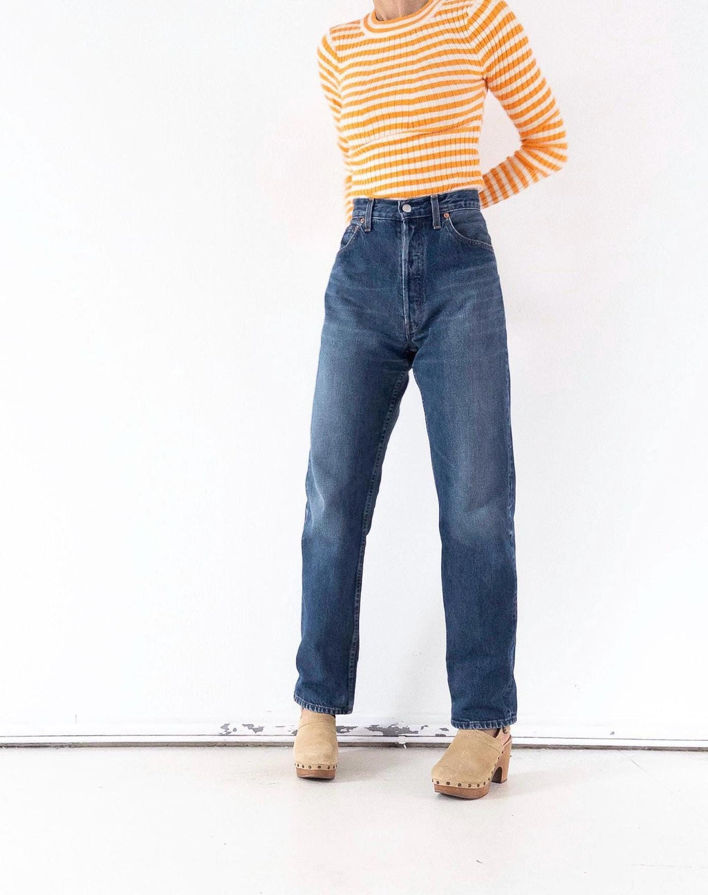 Levis 501 Jeans W31 W32 L34 90s Vintage Made in Poland Faded Dark Wash Denim 1997
