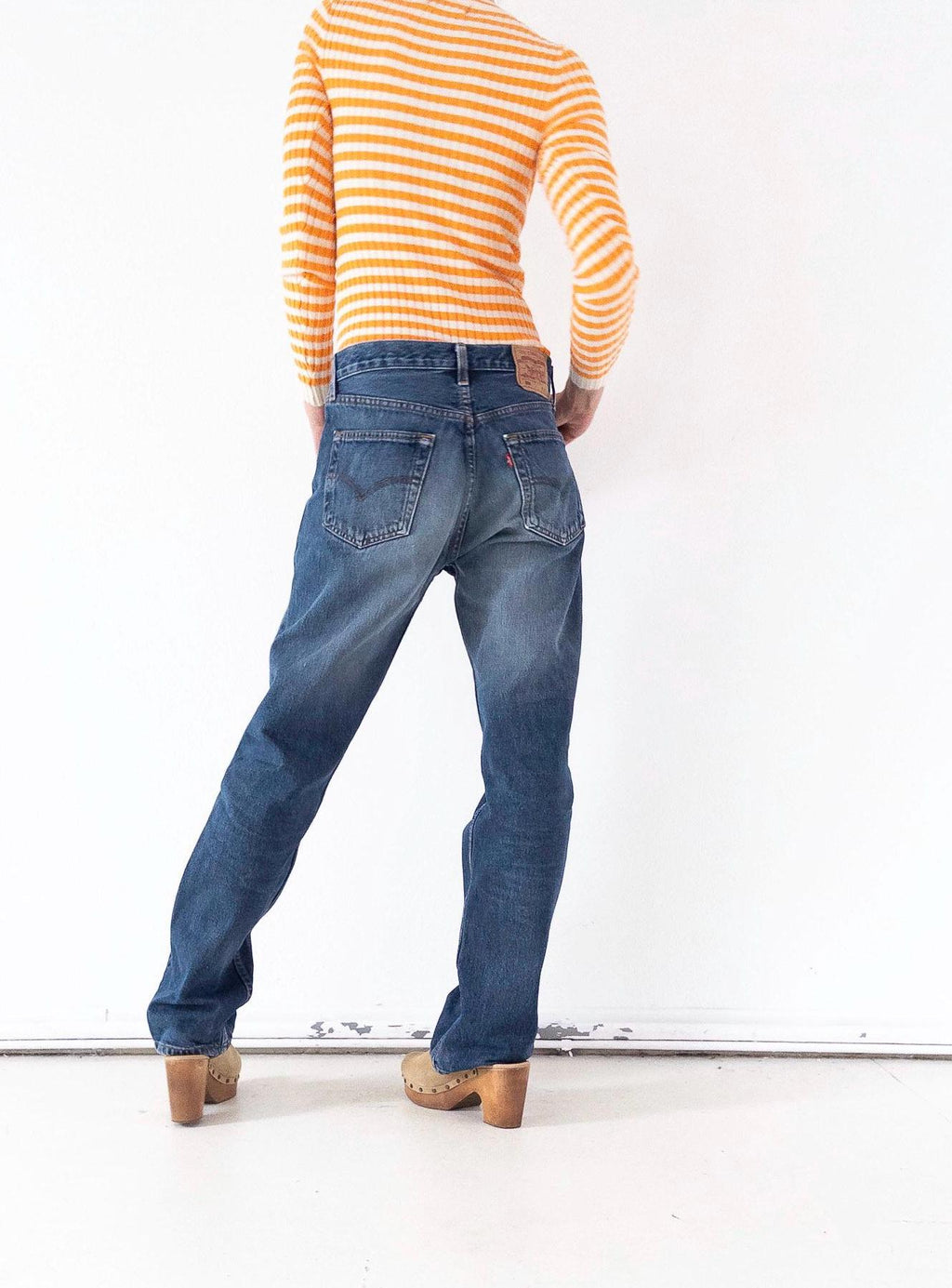 Levis 501 Jeans W31 W32 L34 90s Vintage Made in Poland Faded Dark Wash Denim 1997