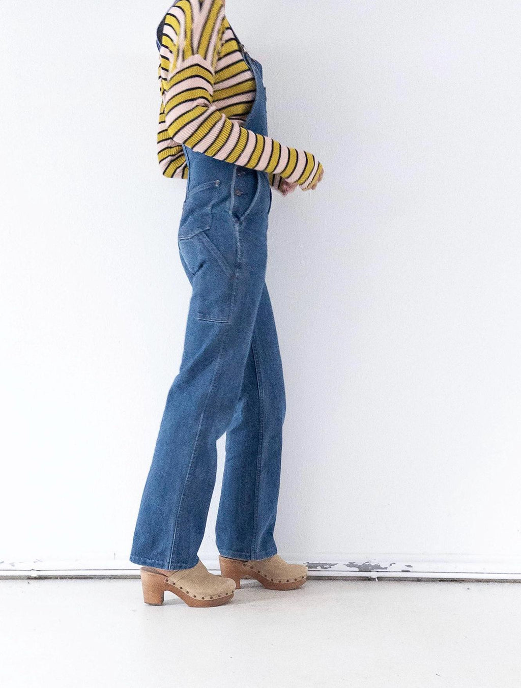 Levis Latzhose XS S Made in France 70s Vintage Faded Dark Blue Indigo Denim 1978