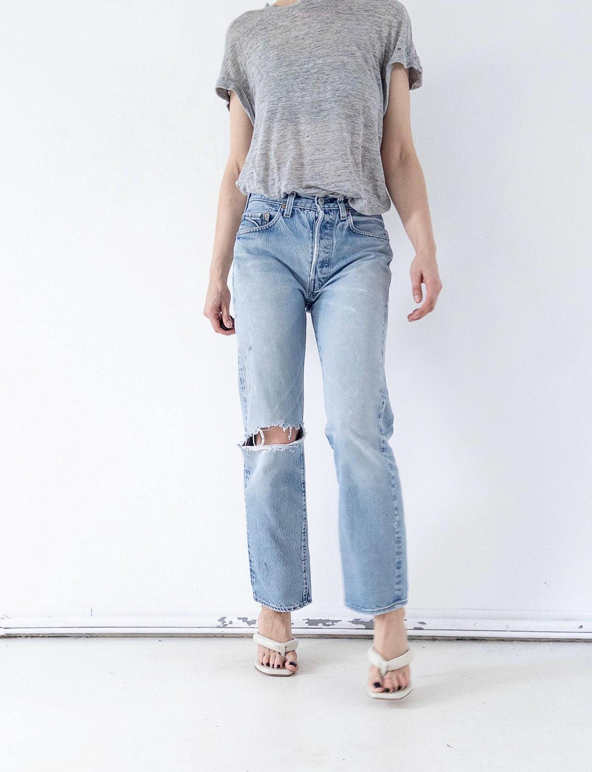 W27 Levis 501 Selvedge 80s Vintage Made in USA