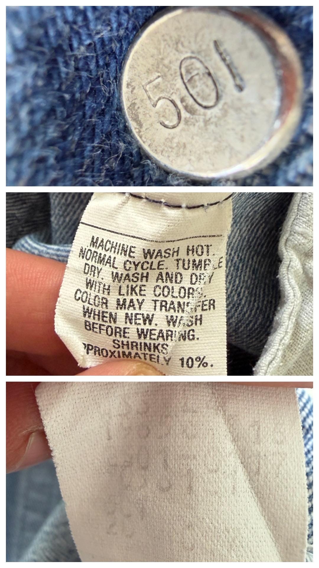 Levis 501 Jeans W30 L32 80s Vintage Made in USA Paint Splattered Thrashed Faded Mid Wash Denim 1987