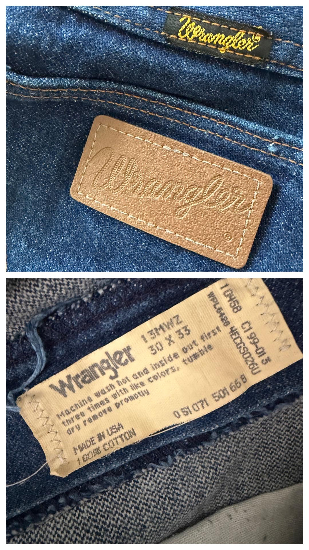Wrangler Cigarette Jeans W28 W29 L34 80s Vintage Faded Dark Blue Straight Leg Denim Made in USA