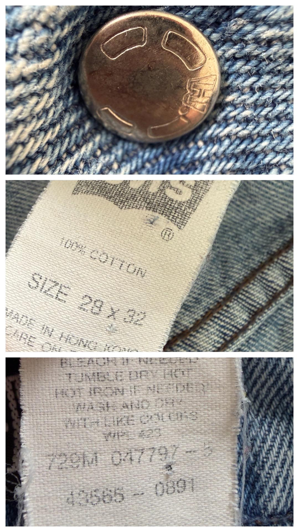 Levis 565 Relaxed Fit Jeans W28 L31 90s Vintage Reworked Light Blue Loose 1997 Silver Tab