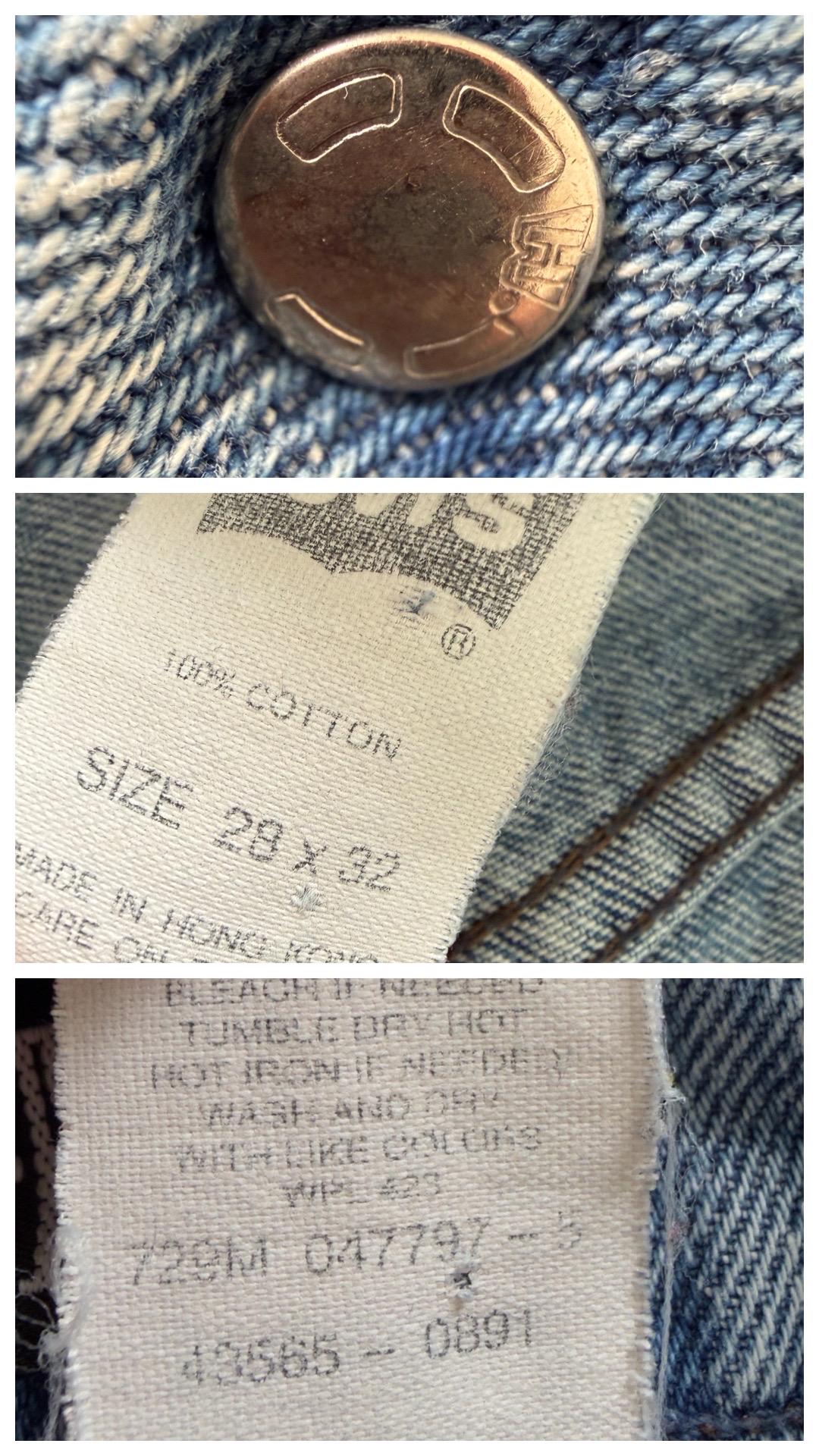 Levis 565 Relaxed Fit Jeans W28 L31 90s Vintage Reworked Light Blue Loose 1997 Silver Tab