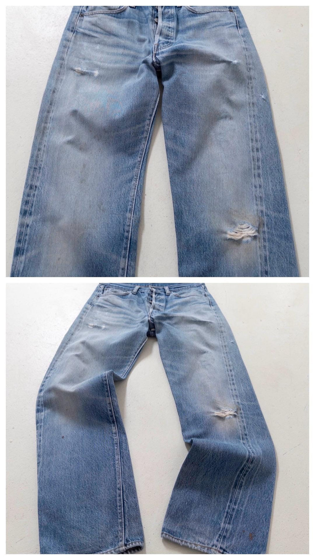 Levis 501 Selvedge Redline Jeans W29 L31 70s Vintage Made in USA Distressed Denim 1977 Button 6