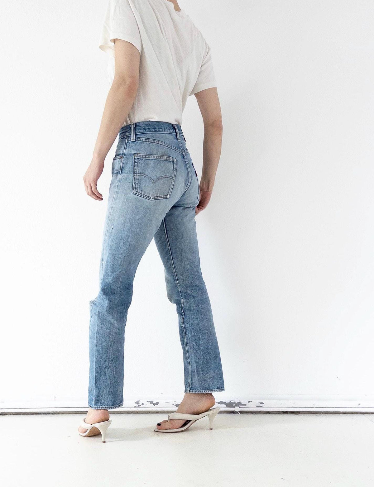 Levis 501 Selvedge Redline Jeans W29 L31 70s Vintage Made in USA Distressed Denim 1977 Button 6