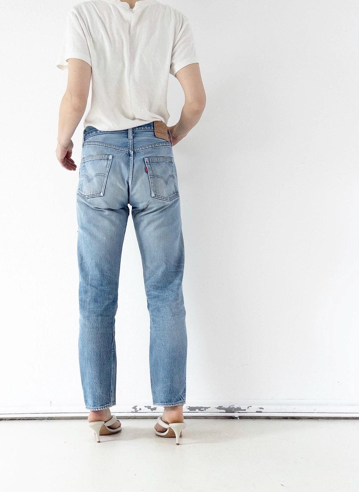 Levis 501 Selvedge Redline Jeans W29 L31 70s Vintage Made in USA Distressed Denim 1977 Button 6