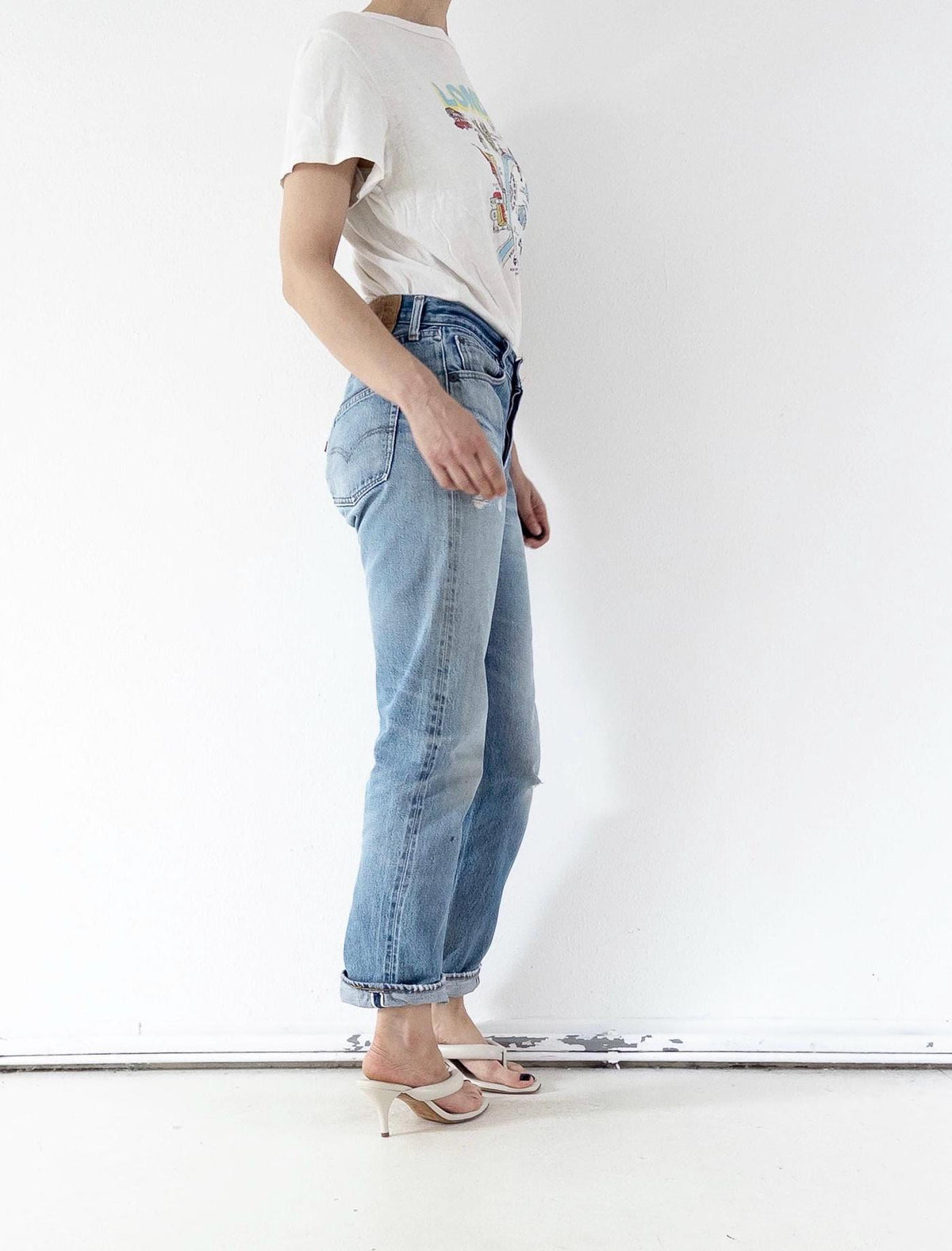 Levis 501 Selvedge Redline Jeans W29 L31 70s Vintage Made in USA Distressed Denim 1977 Button 6